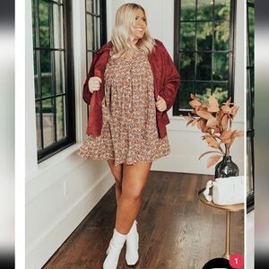 Impressions, Flawless, 1x, Rust Colored Babydoll dress - Shop IMPRESSIONS